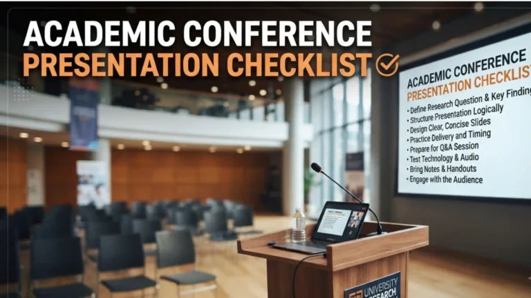 Academic Conference Presentation Checklist