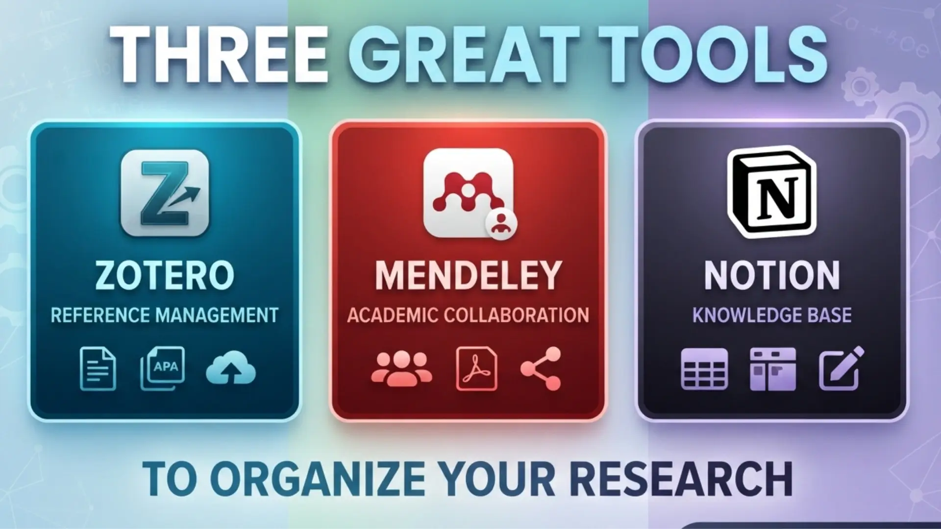 Three Great Tools to Organize Your Research